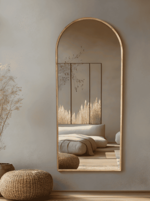 מראת קשת עם מסגרת עץ