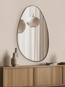 מראה אמורפית אסימטרית בצורת טיפה – שחור