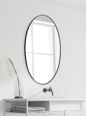 מראה אליפסה מסגרת שחורה