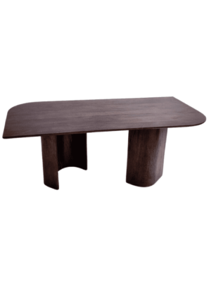 שולחן פינת אוכל מעוצב מעץ מנגו בגוון אגוז