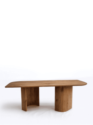 שולחן פינת אוכל מעוצב מעץ מנגו בגוון דבש