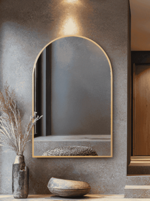 מראת קשת מסגרת מתכת זהב