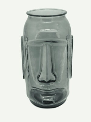 ואזה זכוכית בגוון אפור - דגם Moai