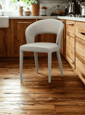 כיסא פינת אוכל דמוי עור בצבע מוקה - נמכר בזוגות