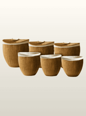 סט 6 סלי כביסה יוטה