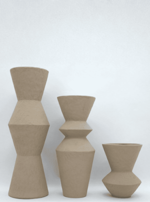 כד טרקוטה בעיצוב מודרני - גוון בז'