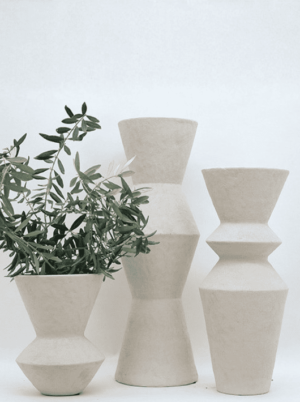 כד טרקוטה בעיצוב מודרני - גוון לבן