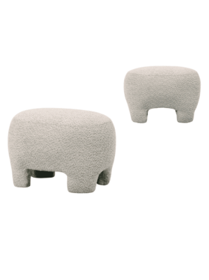 הדום בד טקסטיל בז' - תמונה זוויתית קדמית