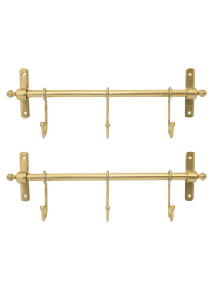 זוג קולבים ממתכת בצבע זהב