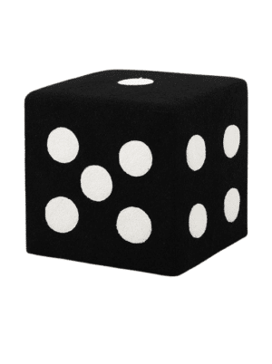 הדום ישיבה בעיצוב קובייה בצבע שחור