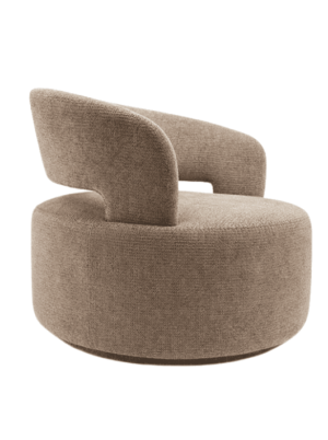 כורסא מעוצבת לסלון בגוון קפה