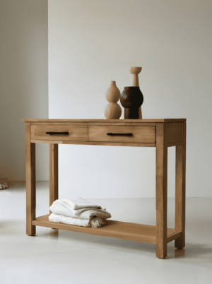 קונסולה לכניסה לבית בעיצוב כפרי מודרני