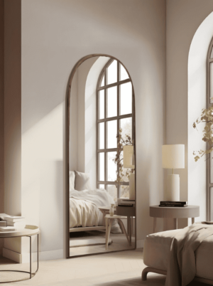 מראה קשת עץ מעוצבת