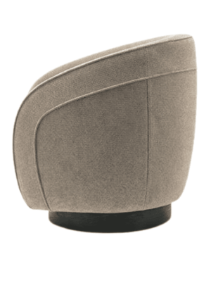 כורסא מעוצבת לחדר שינה בגוון קפה - תמונה מזווית שונה