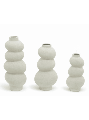 ואזה בעיצוב נורדי - טרקוטה בגוון לבן