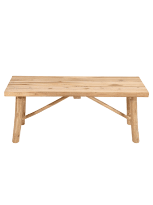 ספסל עץ טיק רחב לבית