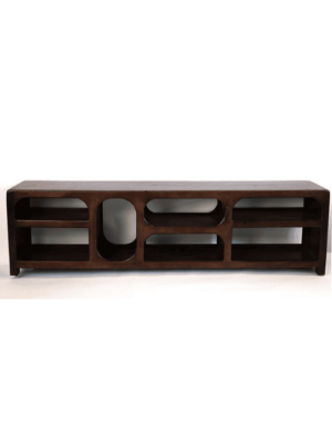 מזנון טלוויזיה לסלון מעץ מנגו כהה