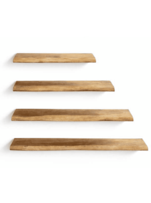 מדף צף מעוצב מעץ מנגו טבעי