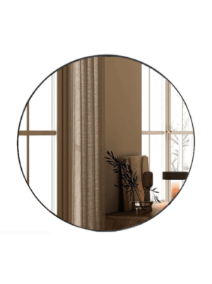 מראה עגולה שחורה ויוקרתית