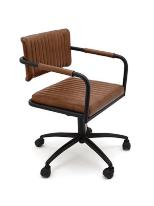 כיסא משרדי מעור בסגנון רטרו