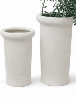 ואזה בעיצוב מינימליסטי - טרקוטה בגוון לבן