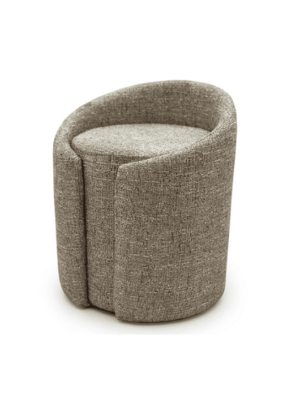 הדום ישיבה עגול דגם Milano - גוון קרם